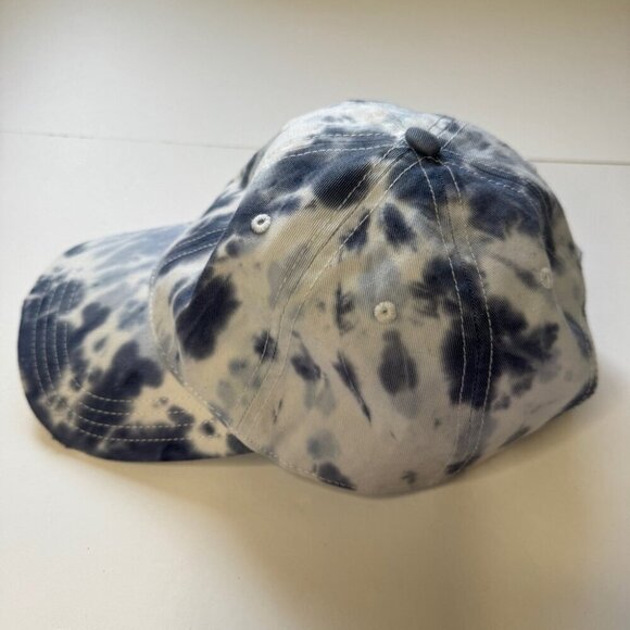 NWT Aerie Baseball Hat Cap Tie Dye Blue White 100% Cotton OS - Picture 5 of 13